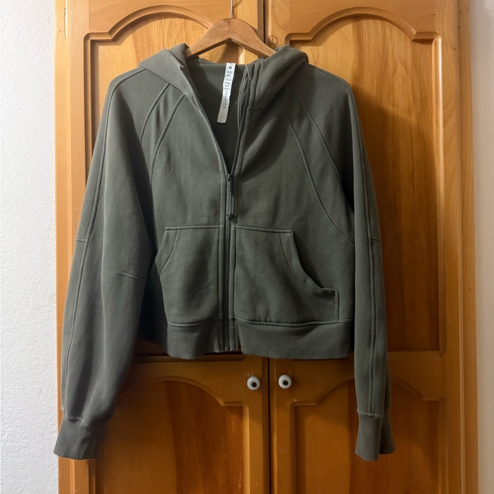 lululemon athletica Olive Green Scuba Hoodie